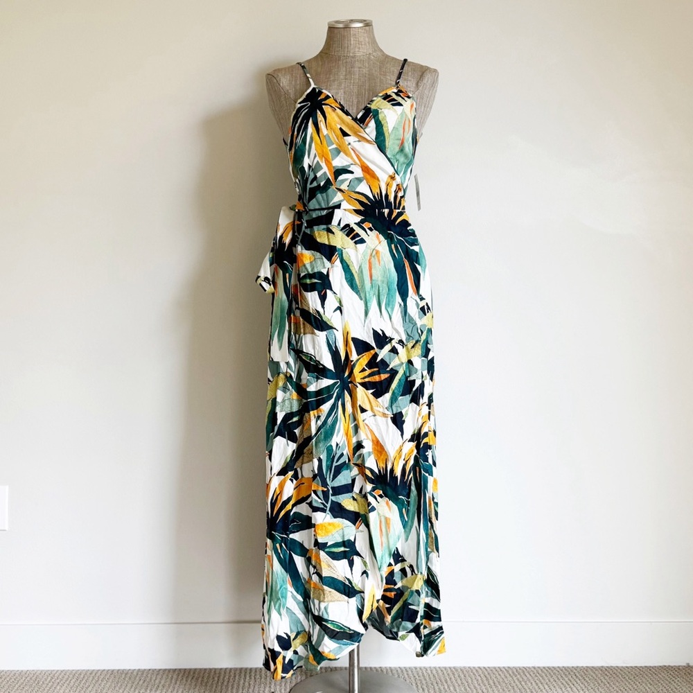 Anthropologie Multicolor Tropical Midi Dress